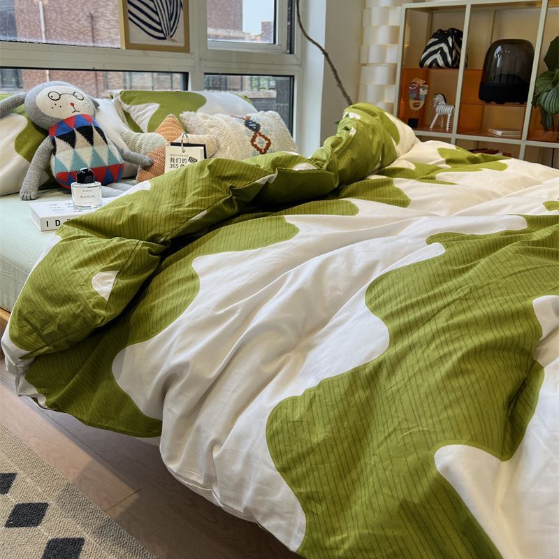 床品四件套四季床单被套棉女学生宿舍单双人床三件套被子床上用品