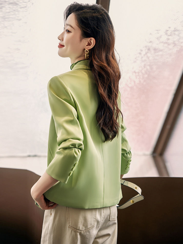 Short small suit jacket female high-end sense  spring and autumn new small temperament Korean casual suit jacket