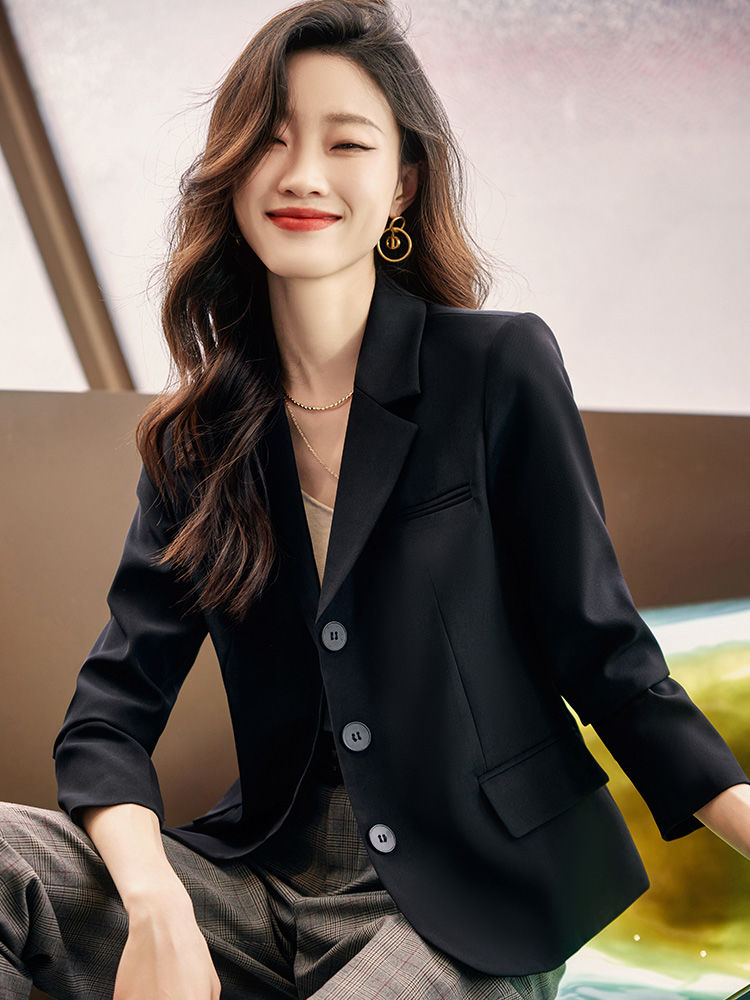 Short small suit jacket female high-end sense  spring and autumn new small temperament Korean casual suit jacket
