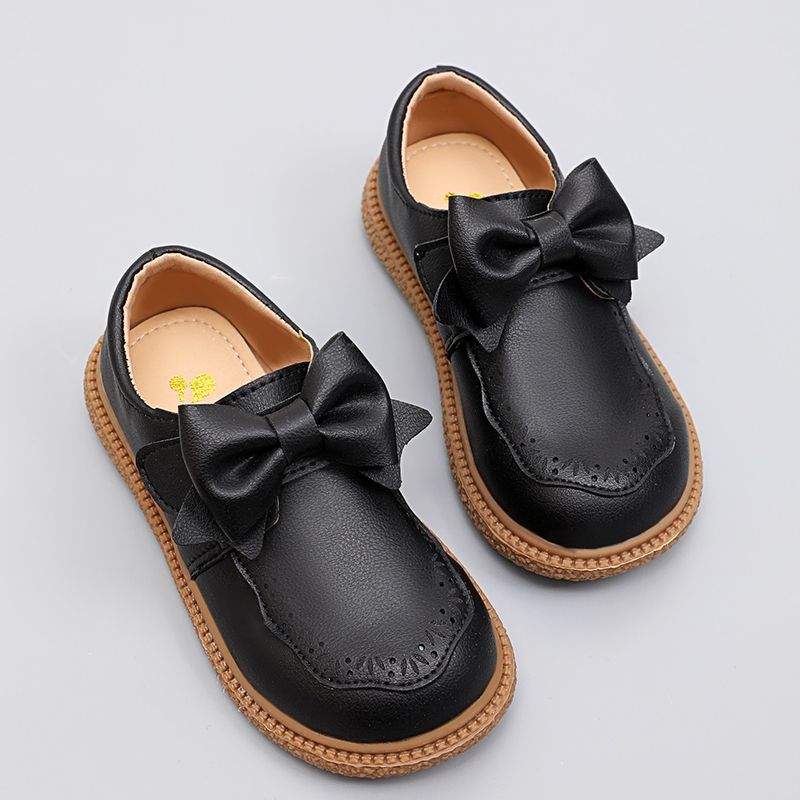 Girls' shoes light and soft-soled princess shoes autumn and winter girl baby shoes foreign style British style big children's full mouth leather shoes