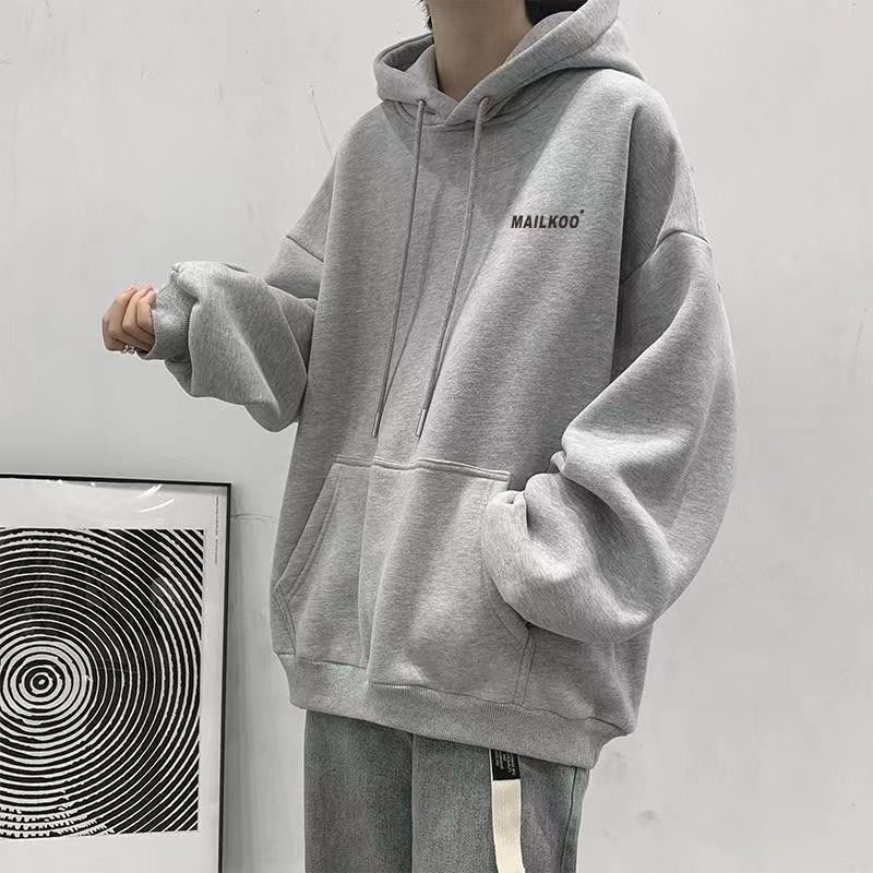 重磅連帽衛衣秋冬季情侶裝外套男士寬鬆加絨潮流百搭港風上衣服