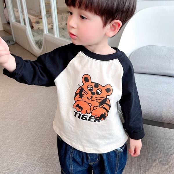 100% cotton long-sleeved T-shirt boys 2022 Korean version of small and medium-sized children's cartoon spring and autumn new T-shirt bottoming shirt