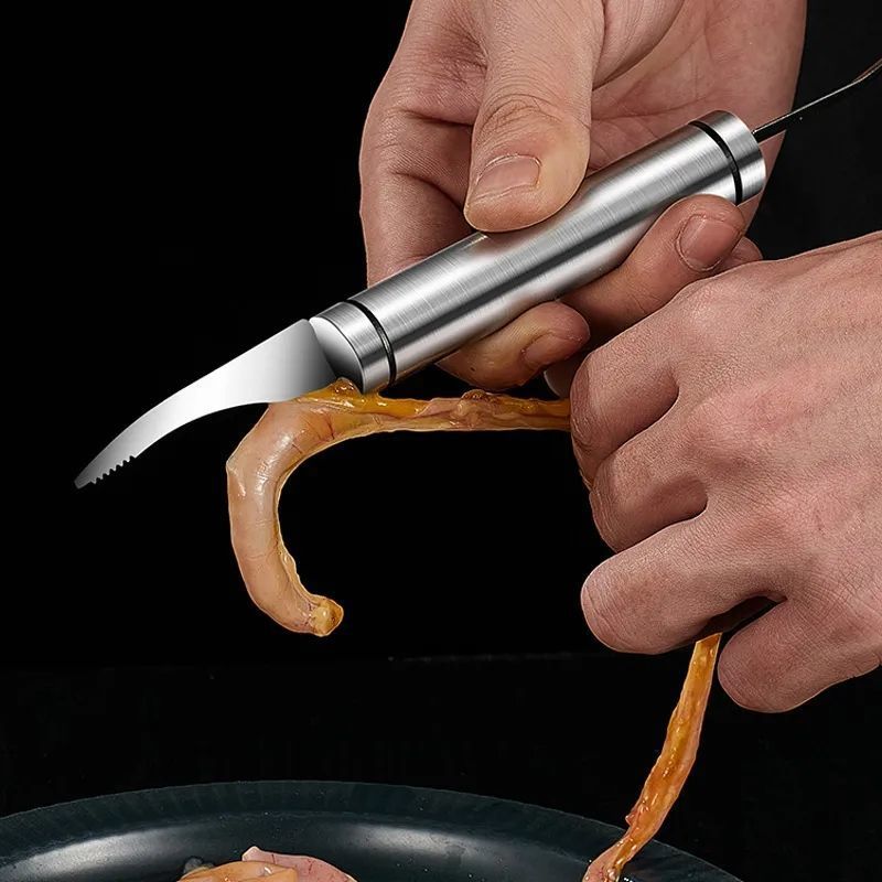 多功能去虾线刀剥虾器不锈钢厨房清理虾肠剖鱼肚刀双头挑鱼肠神器