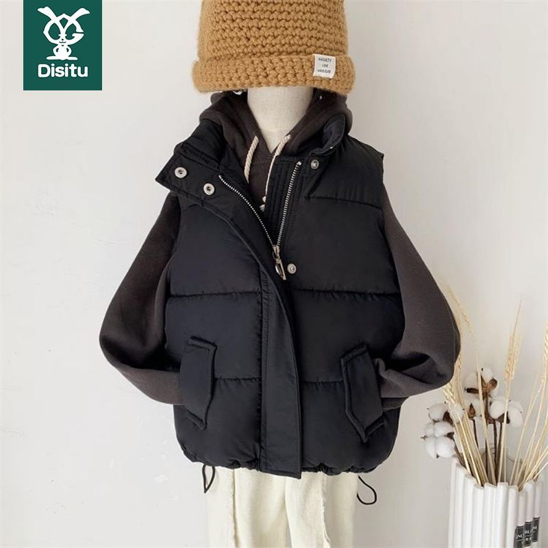迪斯兔馬甲男女童加厚保暖外套麵包服秋冬韓版中大童羽絨棉馬夾潮