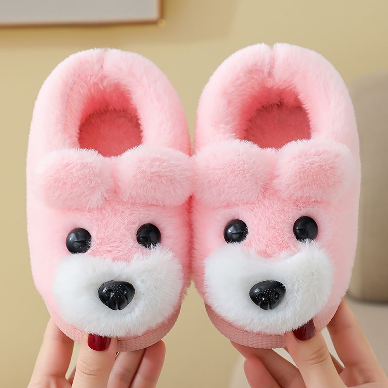 Autumn and winter children's cotton slippers bag with cartoon cute middle and big children's home use boys and girls children's baby cotton shoes