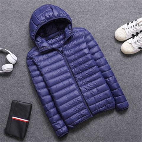 New autumn and winter light and thin down padded jacket men's stand collar large size light casual youth winter short coat
