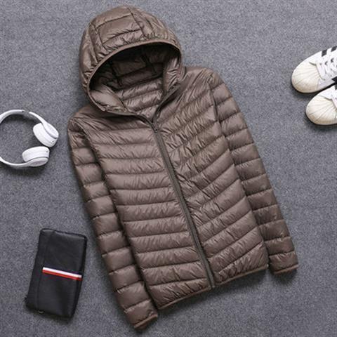 New autumn and winter light and thin down padded jacket men's stand collar large size light casual youth winter short coat