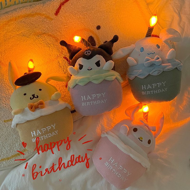 会唱歌的星之卡比生日蛋糕造型毛绒公仔玩偶摆件可爱创意生日礼物