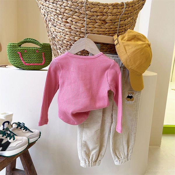 Girls long-sleeved t-shirt foreign style autumn style one 3-year-old baby girl bottoming shirt spring and autumn baby autumn tops children's inner wear