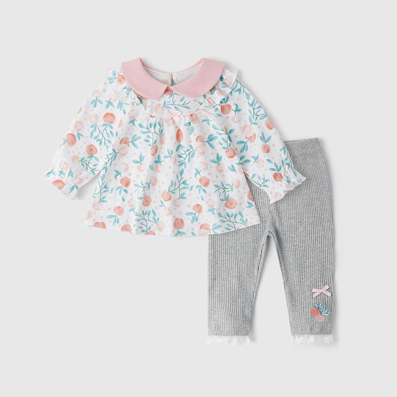 寶寶秋裝兩件套1-3歲嬰兒春秋女孩兒童秋季衣服5女童秋款套裝2022