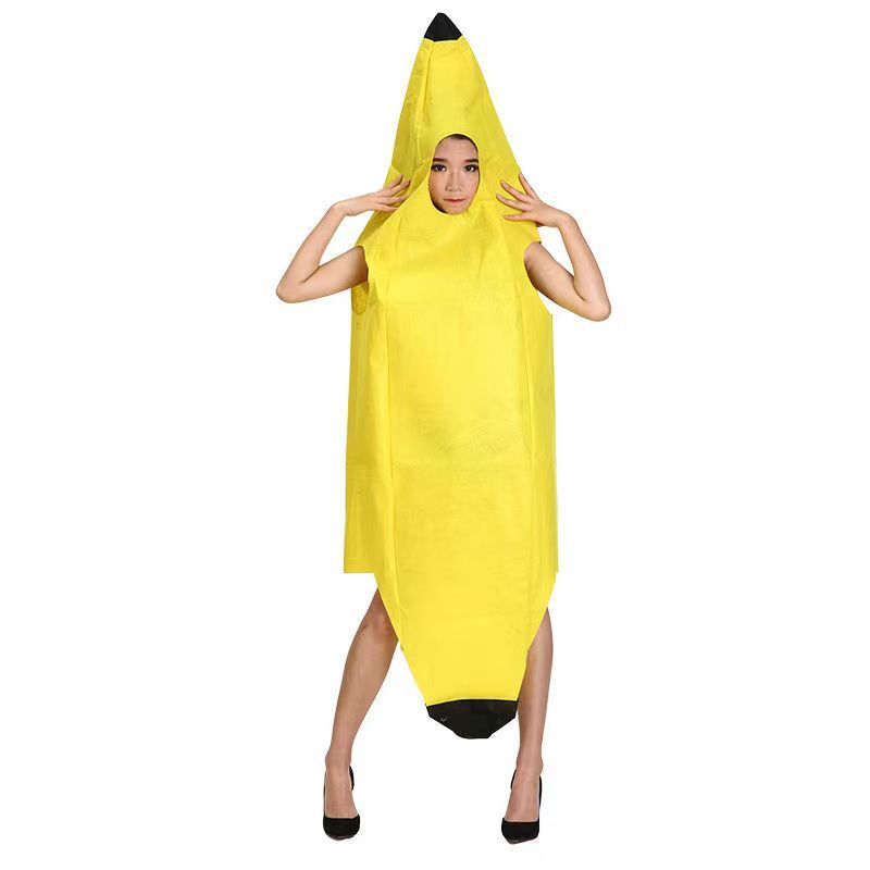 Children's adult fruit costumes environmental protection fashion show costumes kindergarten performance area clothes banana shape