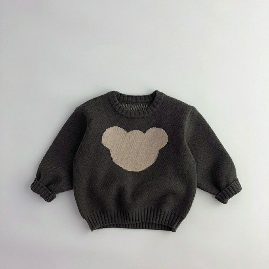 Children's clothing 2022 autumn forest boys and girls sweater Korean version baby loose stitching round neck sweater pullover