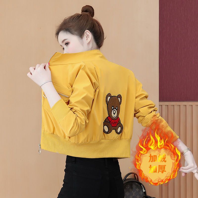 Early spring  new thin jacket for women spring and autumn short top cardigan baseball uniform ins trend