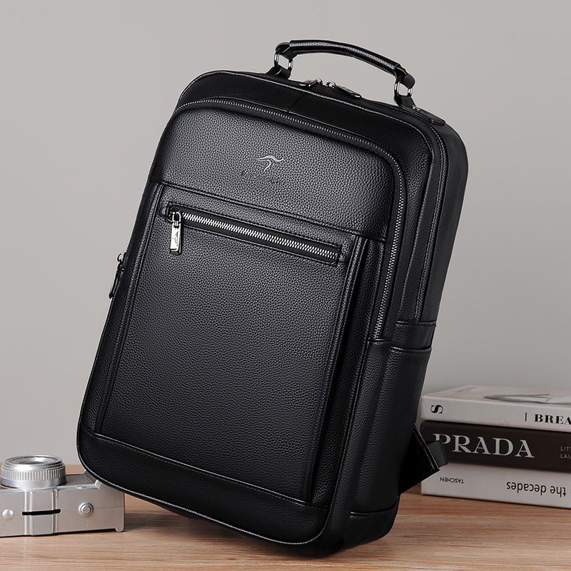 双肩包男士新款男包商务笔记本电脑包大容量出差旅行背包学生书包
