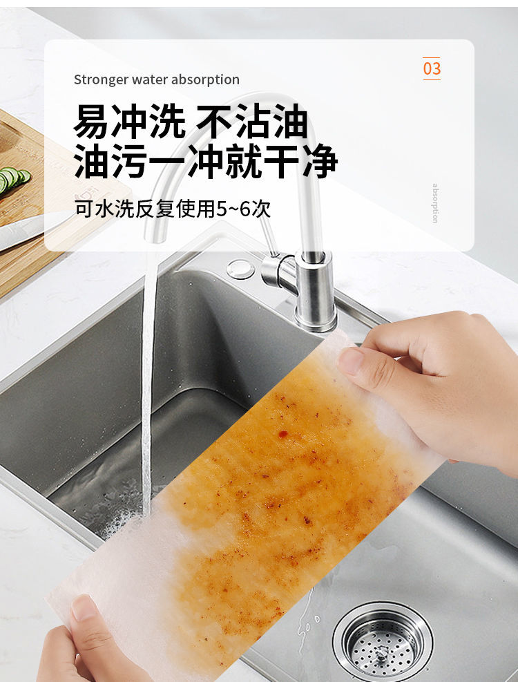 抽取式厨房纸巾专用擦手湿巾懒人厨房用纸一次性抹布洗碗布百洁布