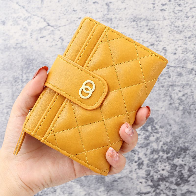 High-looking women's short wallet clutch  new ultra-light embroidered zipper buckle coin purse card bag