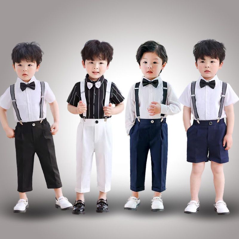 Boys catch one-year-old dress bib suit Children's Day kindergarten performance clothing chorus host catwalk photography