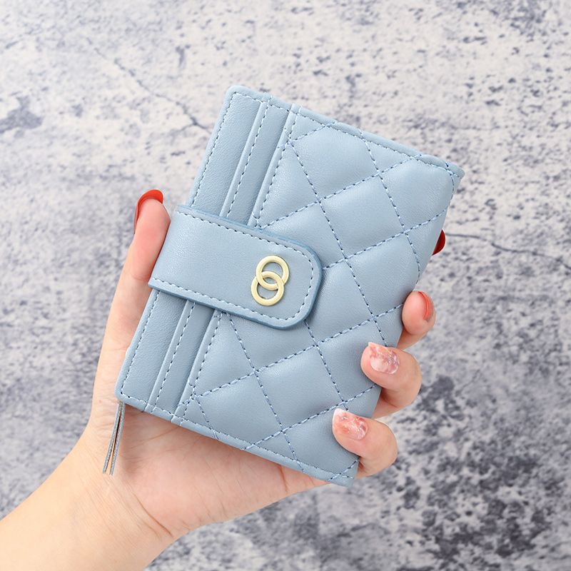 High-looking women's short wallet clutch  new ultra-light embroidered zipper buckle coin purse card bag