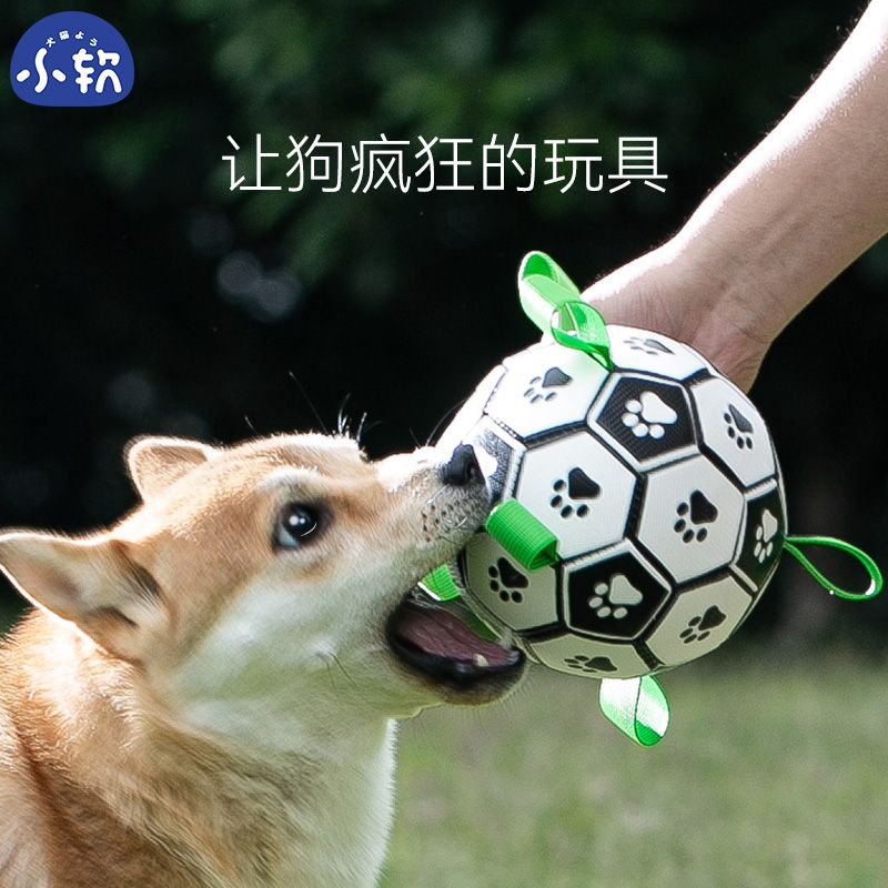 Dog toy ball resistant to grinding teeth side animal husbandry football corgi training dog special ball pet supplies self hi boredom artifact