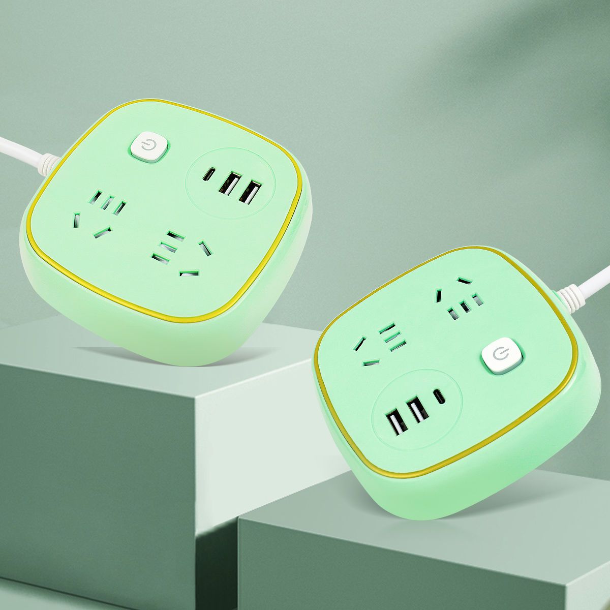 Long Line Multi-Function Converter Socket With Type-C Original Mobile Phone Charger Household Wireless Multi-Port Power_voghion.com