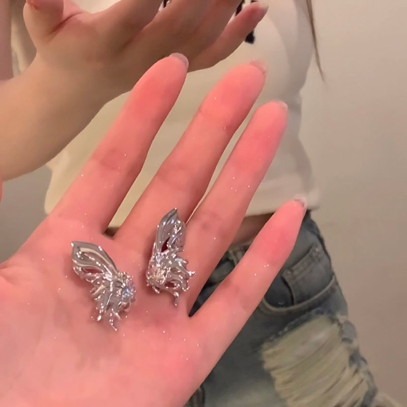 蝴蝶耳夾女無耳洞耳骨夾輕奢小眾設計感高級冷性風耳掛耳飾耳環夏