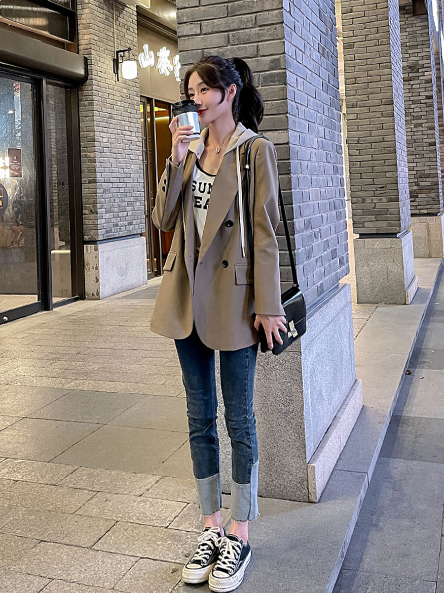 Suit jacket women  spring and autumn new casual fashion loose all-match small western style suit jacket women