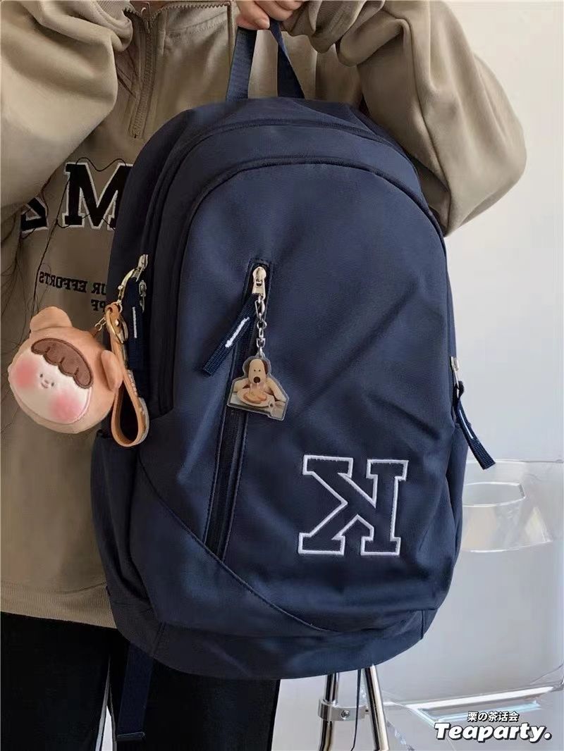 初中生大容量雙肩包女 ins風日系高中大學生尼龍布書包女電腦背包