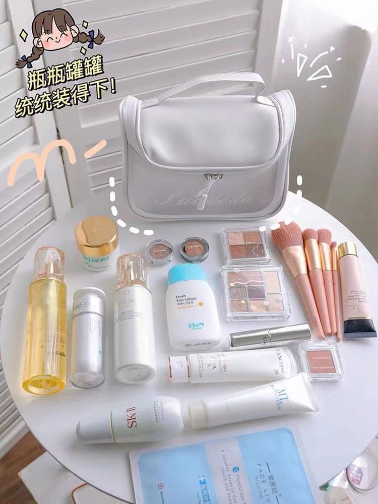 ins makeup bag portable out large capacity high value waterproof and dirt resistant cosmetics storage bag travel toiletry bag