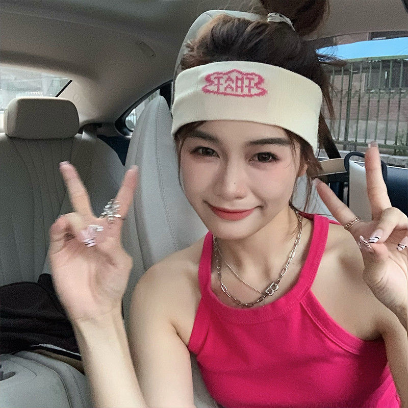 Sports running anti-perspirant headband gym sweat-absorbing sweat-blocking headband yoga girl hairband wash face headband