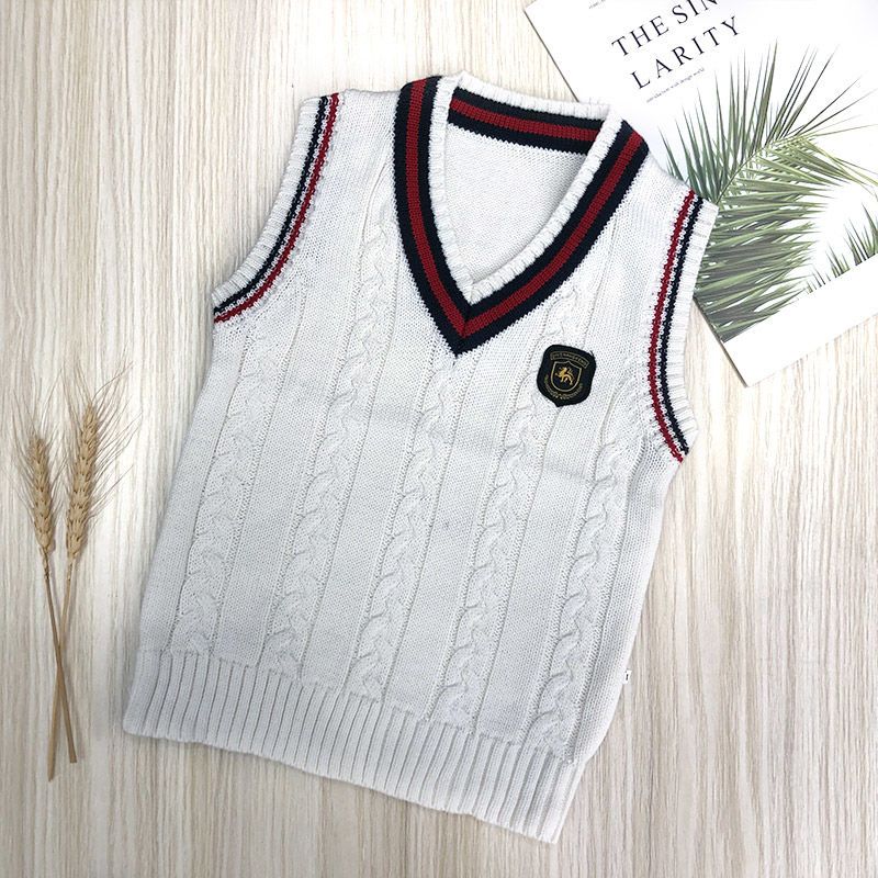 School uniforms, children's knitted vests, boys and girls sweater vests, medium and large children's wool vests and pullover vests