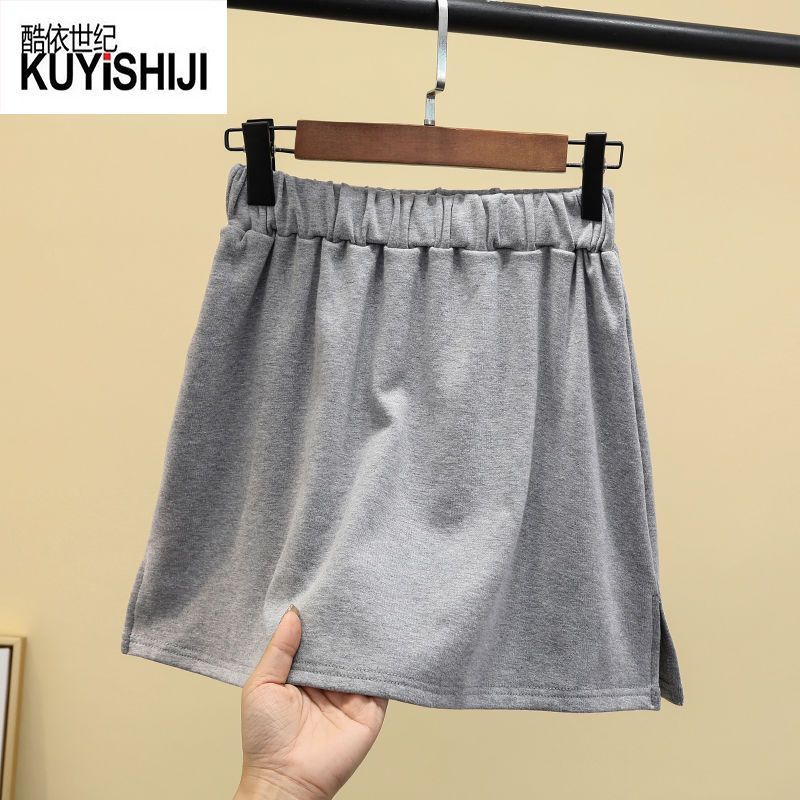 Small fart curtain women's sweater bottoming artifact hem layered wear to cover the buttocks spring and autumn winter all-match cotton skirt