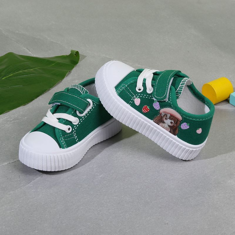 Children's canvas shoes children's shoes spring and autumn new boys' breathable cloth shoes girls' casual running sports shoes baby shoes