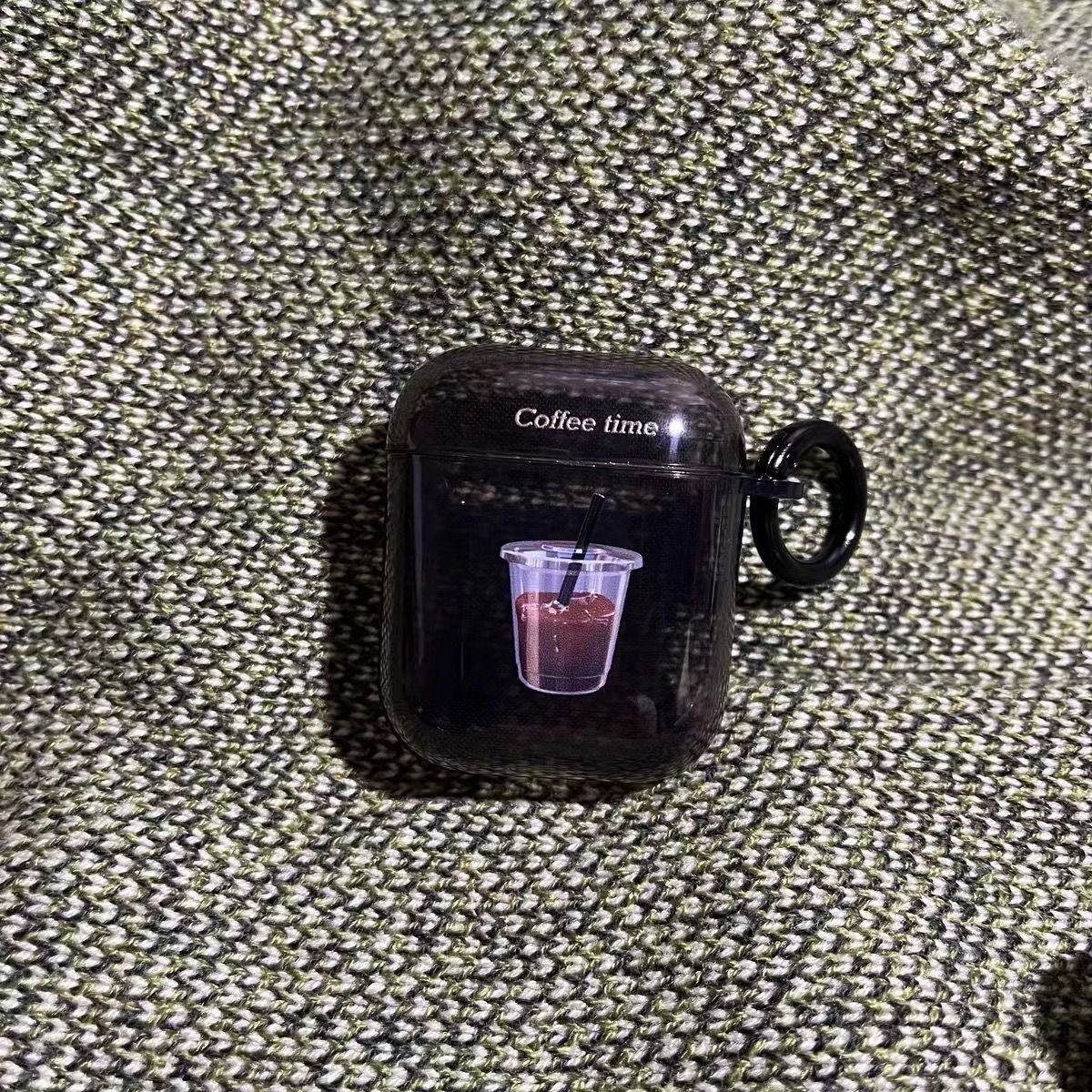 原创美式咖啡airpods2代无线蓝牙耳机壳适用苹果3代保护套pro壳