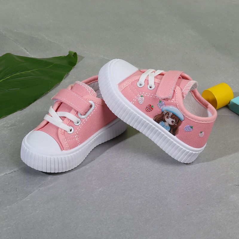 Children's canvas shoes children's shoes spring and autumn new boys' breathable cloth shoes girls' casual running sports shoes baby shoes