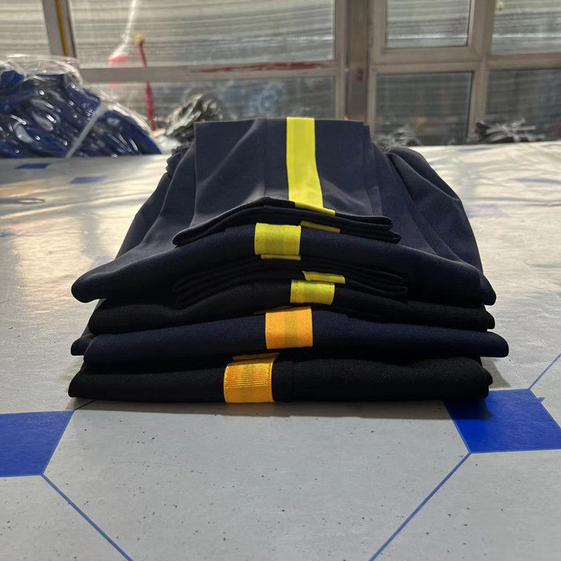 初高中黃寬條直筒校服褲子深藍色男女中小學生校褲黑色寬鬆運動褲