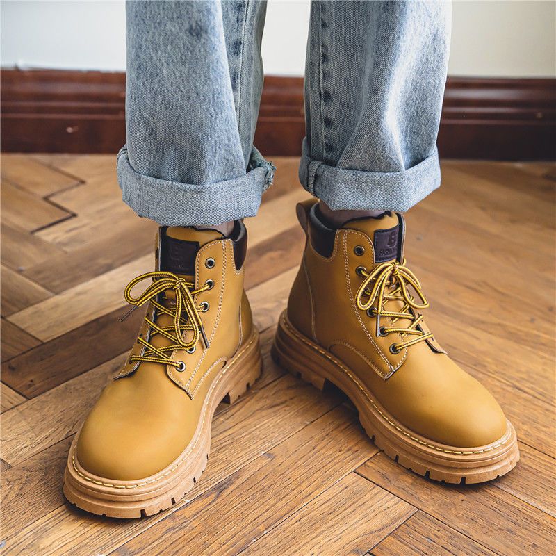Martin boots men's autumn men's shoes 2022 new rhubarb boots men's boots high top shoes all-match retro tooling boots