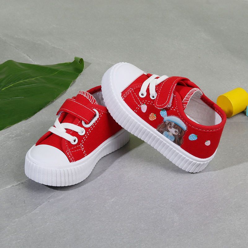 Children's canvas shoes children's shoes spring and autumn new boys' breathable cloth shoes girls' casual running sports shoes baby shoes