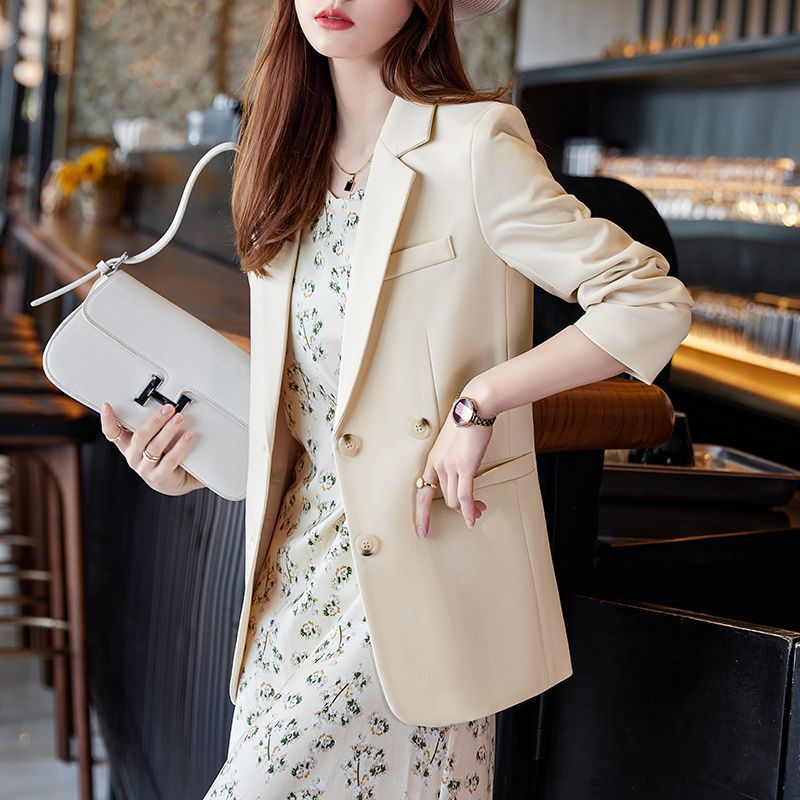 Black suit jacket female small man  new spring and autumn temperament Korean version casual high-end suit jacket