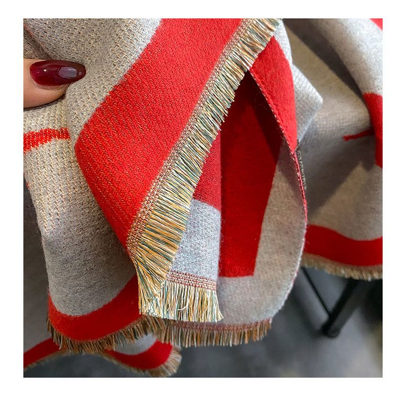 Light luxury fashion senior sense of one hundred magpie faux cashmere ladies winter new warm shawl scarf_voghion.com