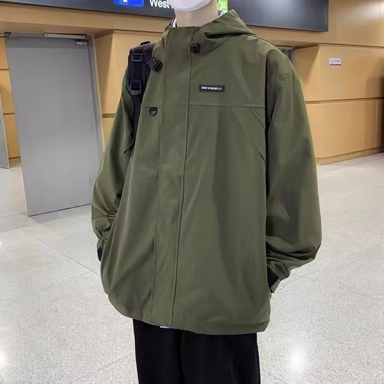 Japanese retro windproof waterproof jacket heavy industry jacket men's spring new loose all-match ins trend jacket