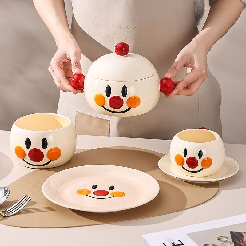 泡面碗带盖日式可爱高颜值面包超人咖啡杯碗高颜值网红