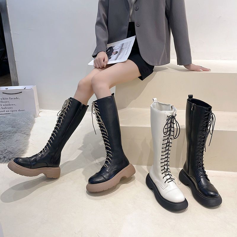 PLOVER woodpecker thick-soled small long boots women's shoes  new spring and autumn winter knight boots