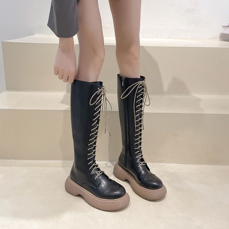 PLOVER woodpecker thick-soled small long boots women's shoes  new spring and autumn winter knight boots