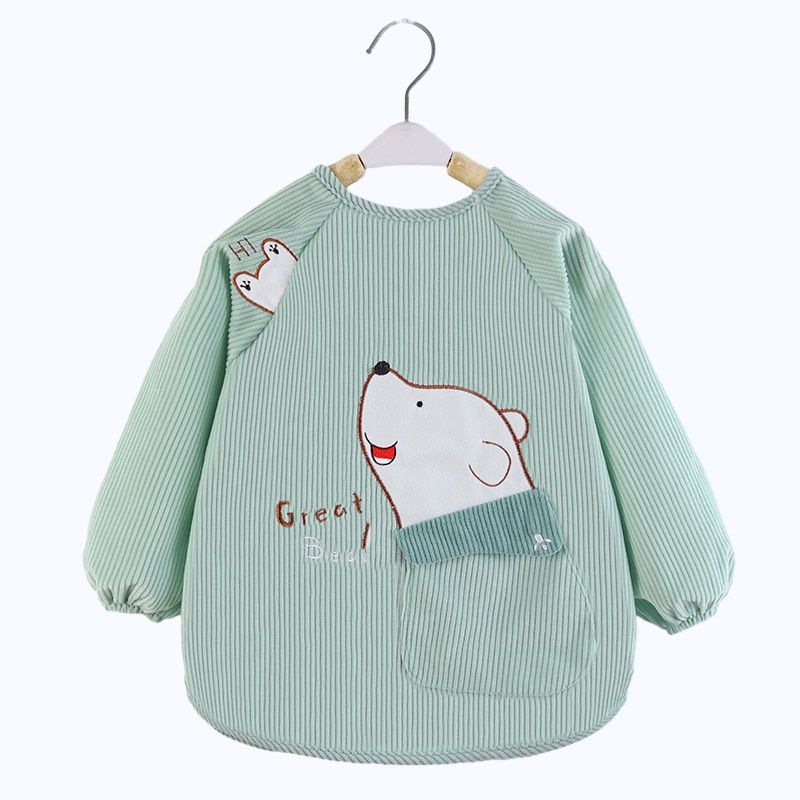 Baby eating gown autumn and winter waterproof and anti-dirty anti-clothing children's apron baby long-sleeved bib protective clothing outerwear