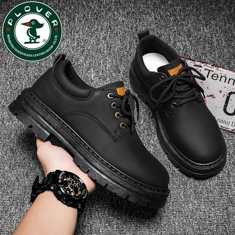 Woodpecker authentic official website Martin boots men's autumn labor protection shoes men's casual bumblebee leather shoes low top tooling shoes