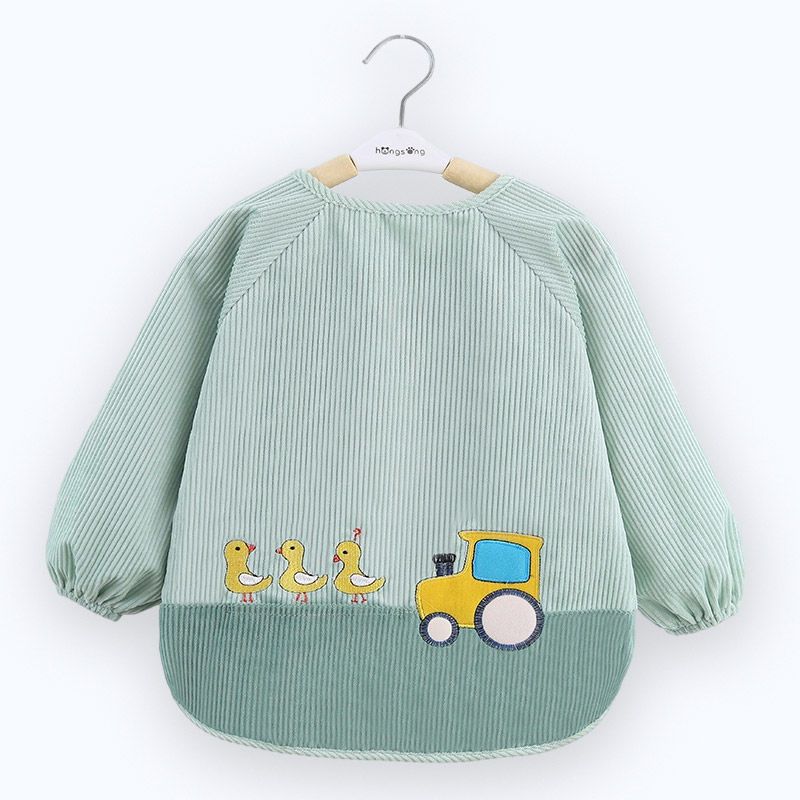 Children's gown baby eating waterproof anti-dirty apron autumn and winter boys and girls reverse dressing baby bib long sleeves