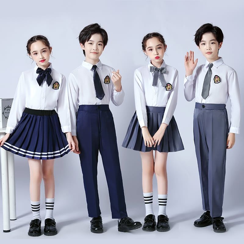 中小學生兒童合唱演出服詩歌朗誦比賽表演服英倫風幼兒園園服套裝