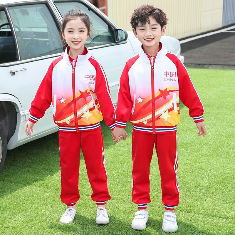 小學生校服套裝夏季短袖班服幼兒園園服兒童夏裝運動服六一表演服