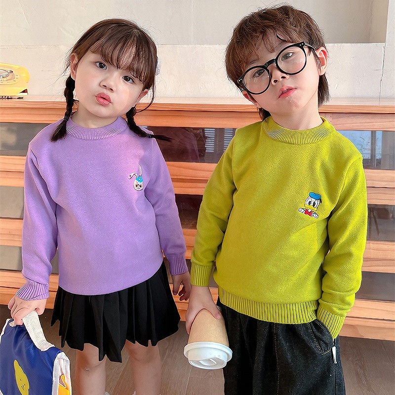 寶寶純色毛衣0-3-6嬰幼兒秋裝兒童薄款針織線衣男女童套頭打底衫