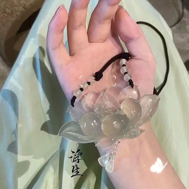 新中式古風冰蓮花吊墜項鍊2022新款夏小眾高級感漢服古裝配飾女